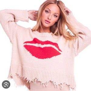 NEW Wildfox First kiss Luna Sweater